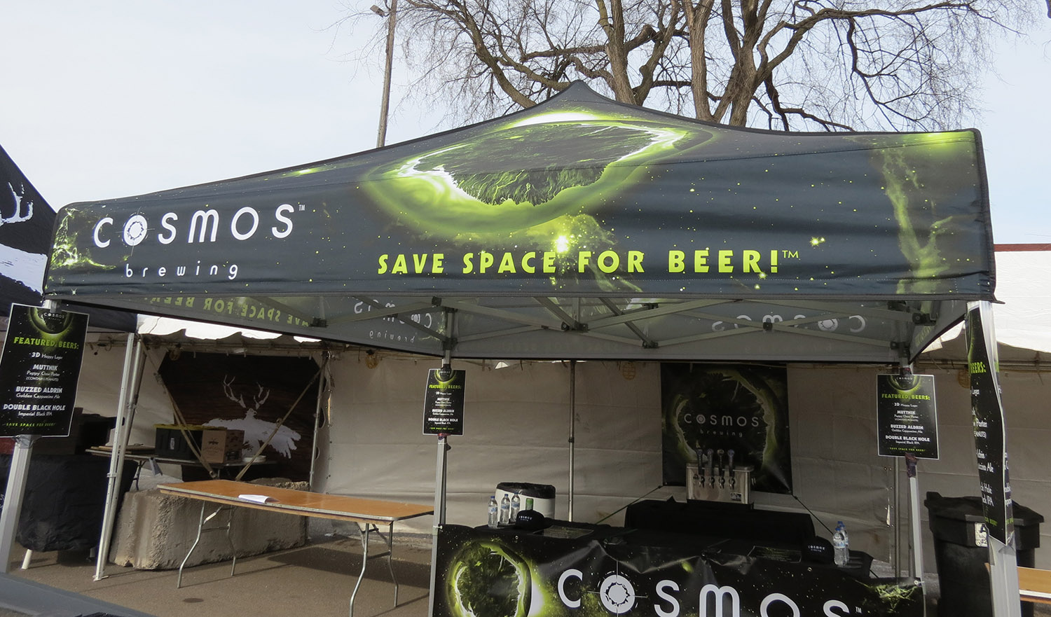 Cosmos booth, trade show design for micro brewery