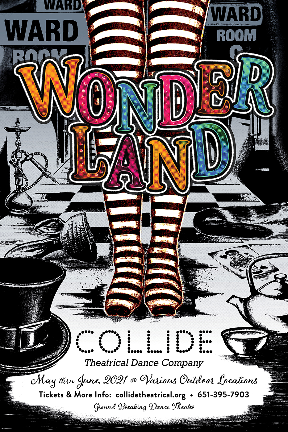 Twin Cities Poster Design for Wonderland by Collide Theatrical Dance Company, St. Paul, MN