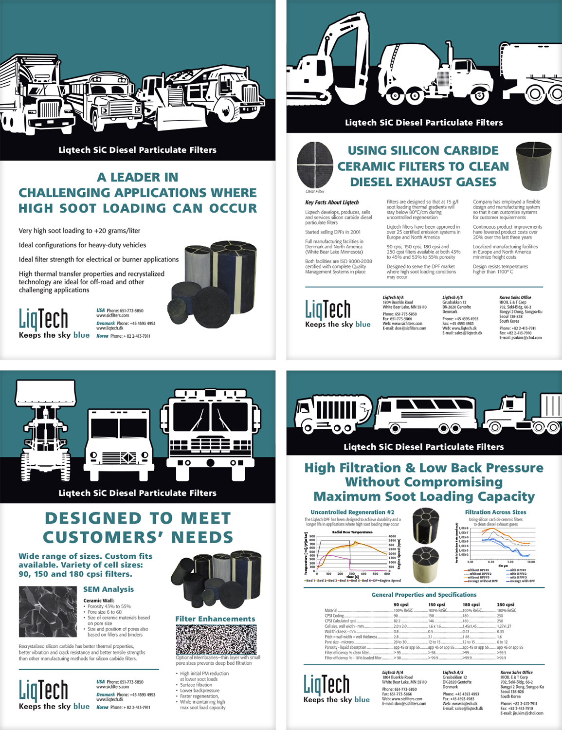 twin cities advertising design - tradeshow magazine ads for LiTech diesel particulate filters