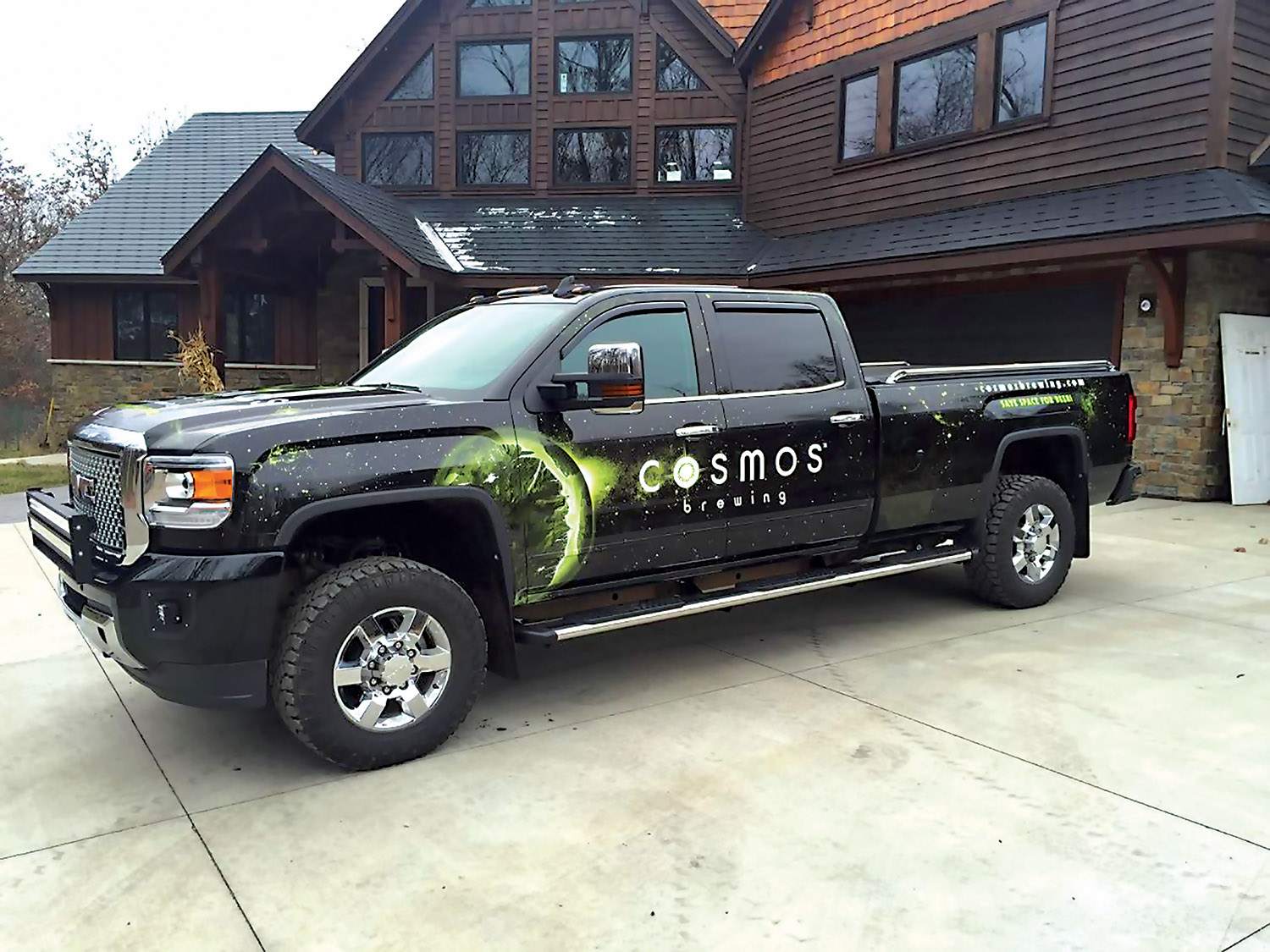 cosmos truck wrap twin cities truck wrap design for cosmos brewing