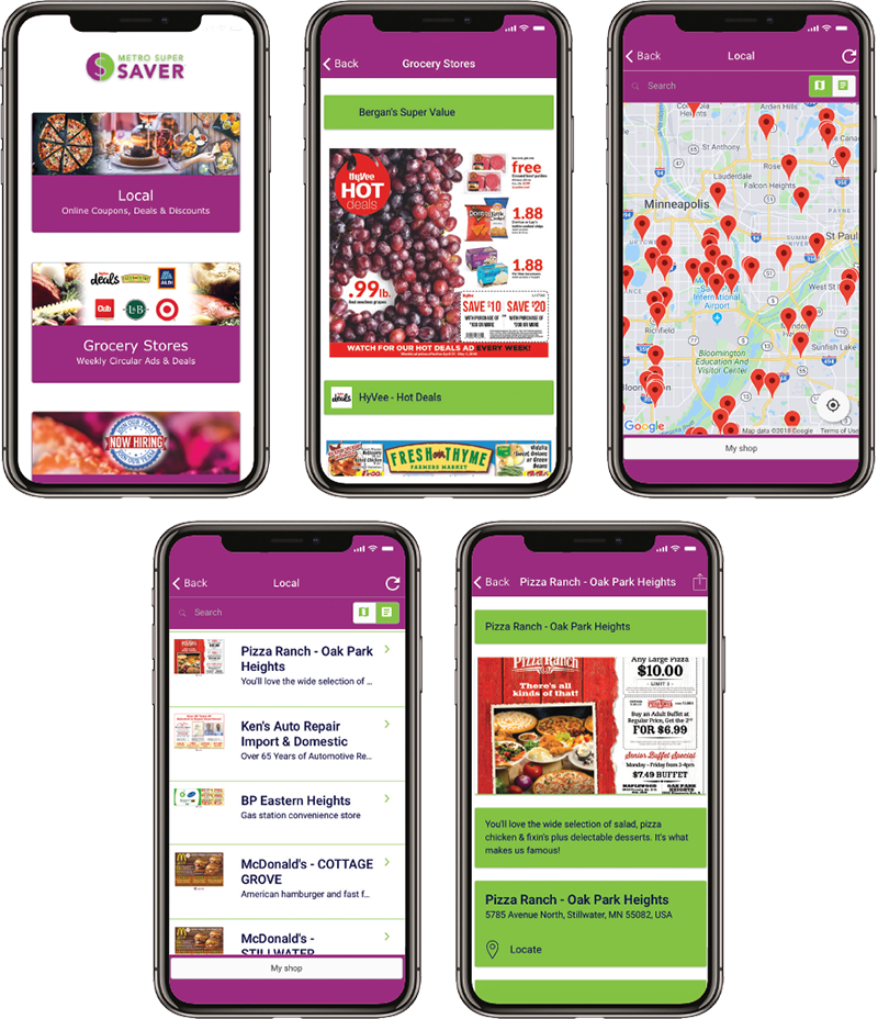 iphone app screenshots 2 twin cities app design for metro super saver