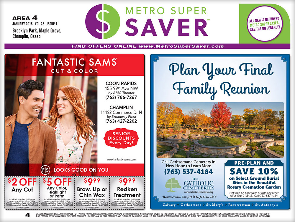 metro-super-saver-front-page twin cities advertising - front page ad design and masthead for metro super saver