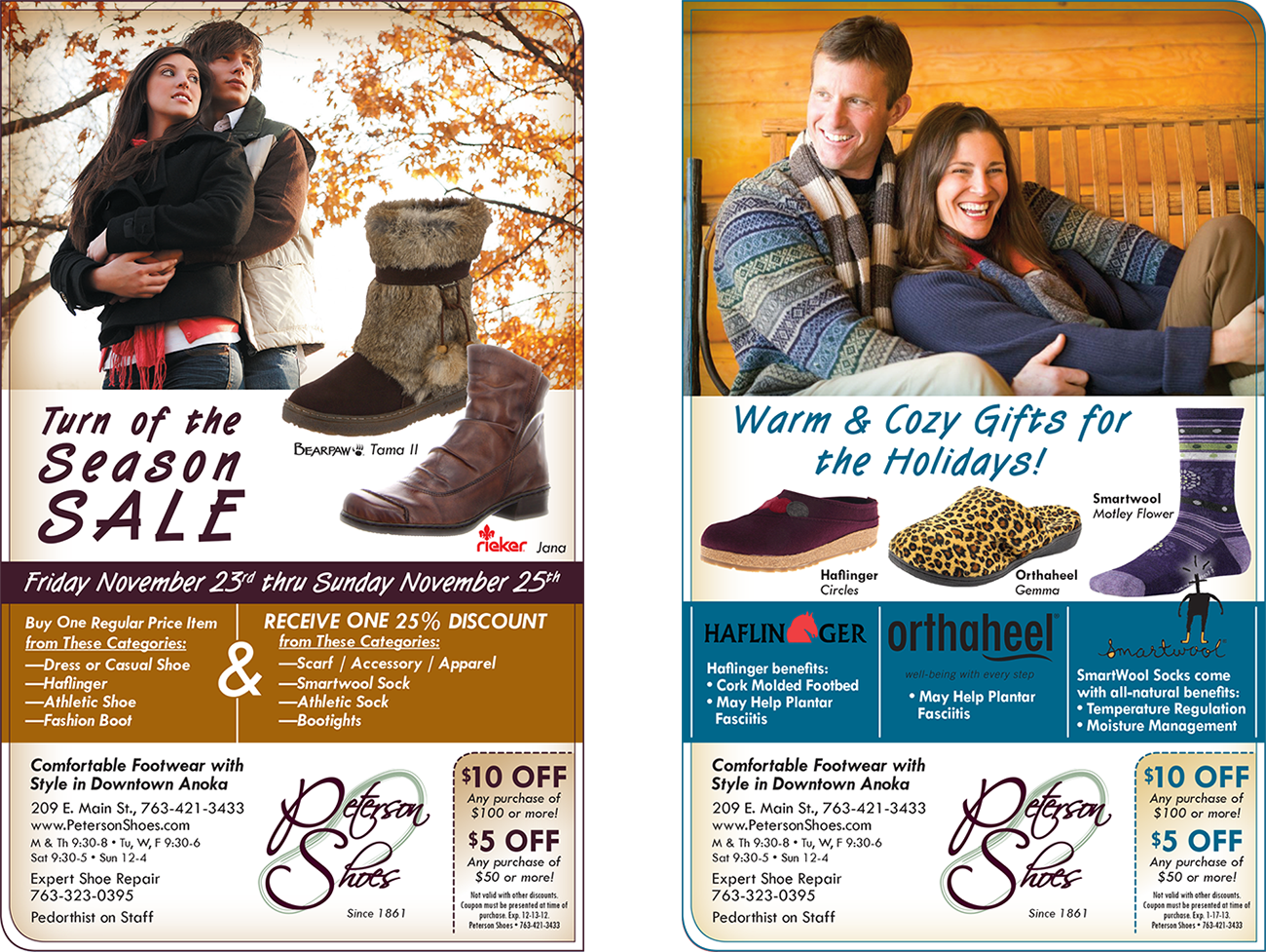 petersons-shoes-1 twin cities graphic design example - peterson shoes nov and dec