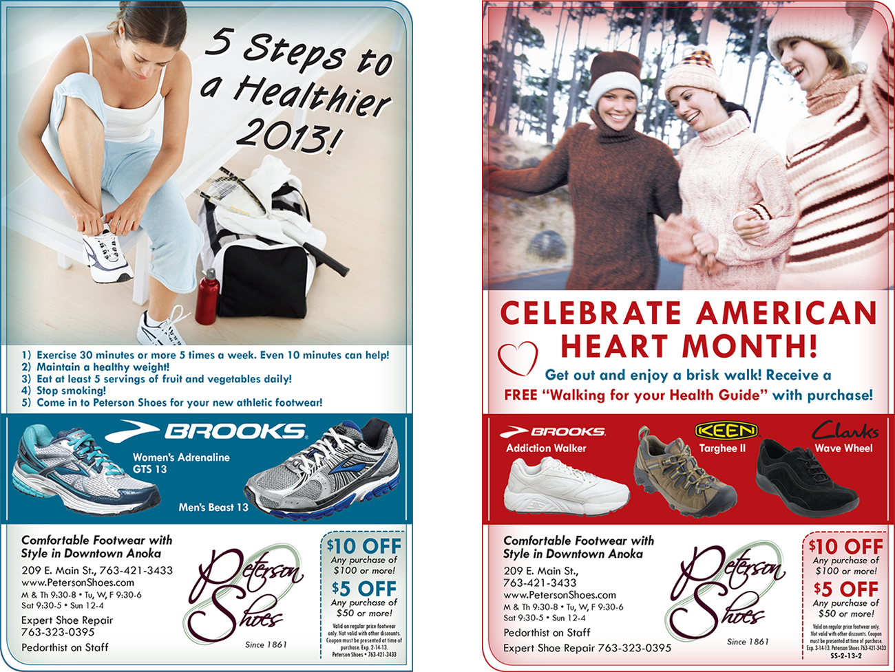 petersons-shoes-2 twin cities graphic design example - peterson shoes jan and feb
