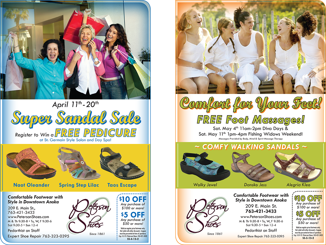 petersons-shoes-3 twin cities graphic design example - peterson shoes april and may