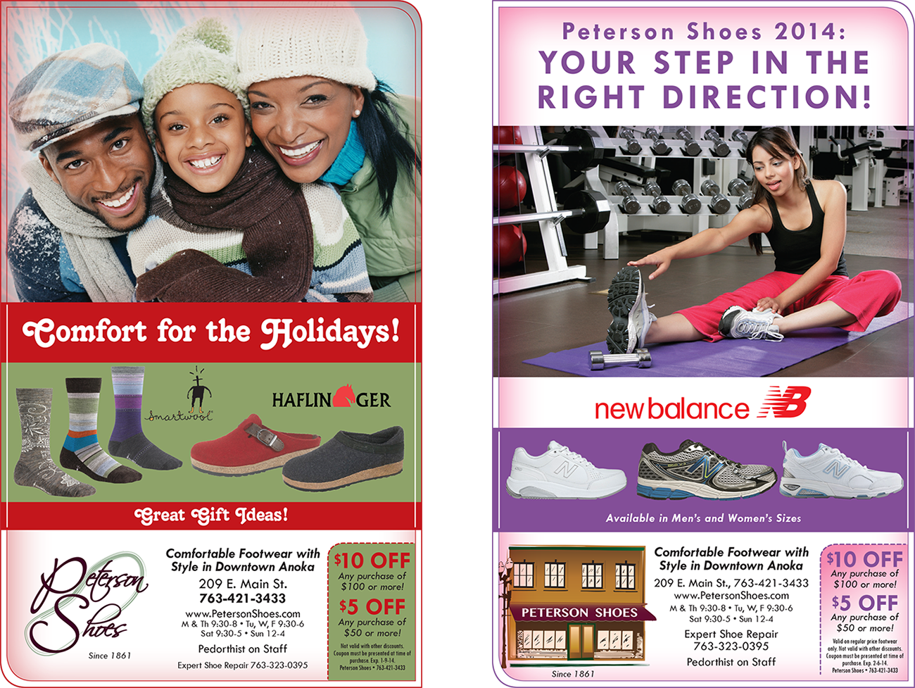 petersons-shoes-4 twin cities graphic design example - peterson shoes dec and feb