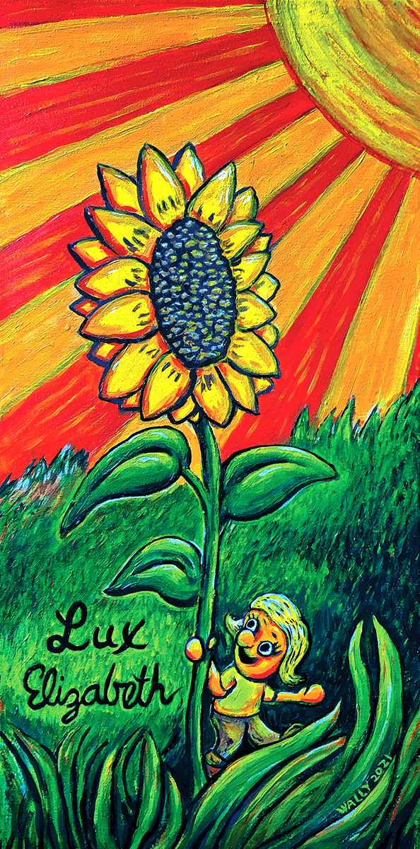 Lux Elizabeth "Lux Elizabeth" acrylic on canvas painting by Josh Wallace