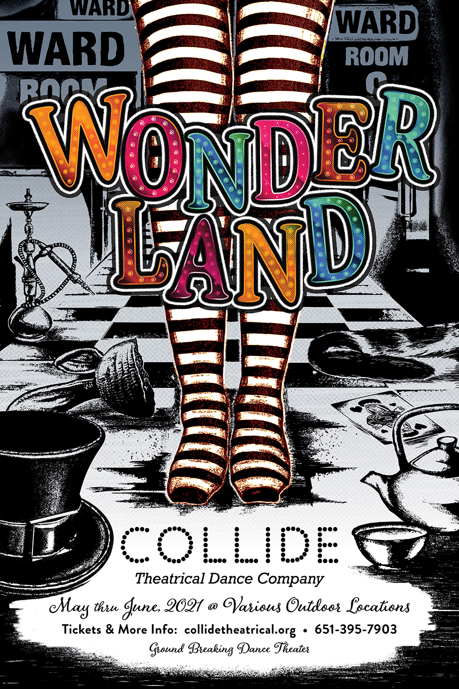 Wonderland Poster Best Twin Cities Poster Design for Wonderland by Collide Theatrical Dance Company, St. Paul, MN
