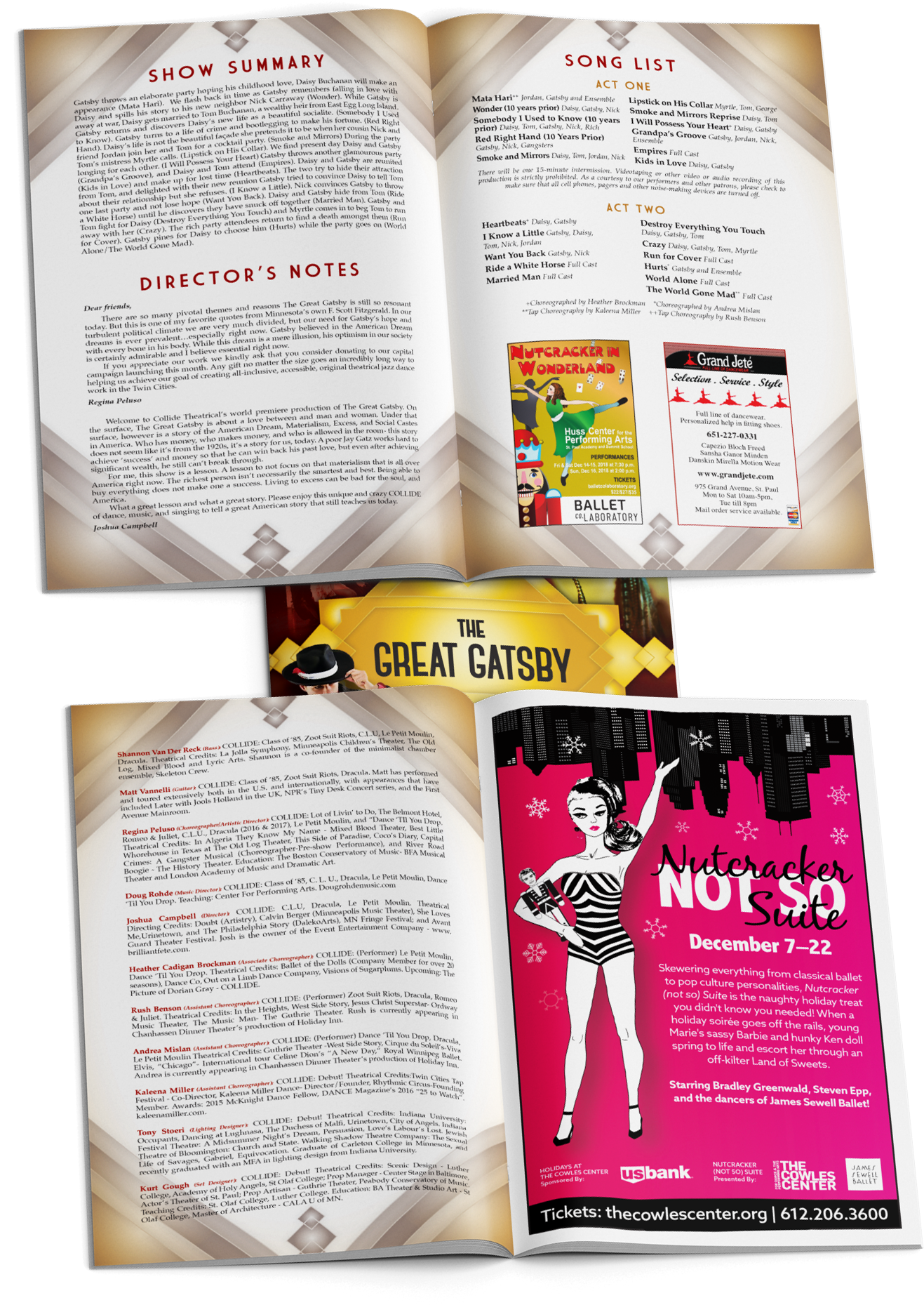 collide-gatsby-programs Twin Cities Graphic Design - The Great Gatsby program pages