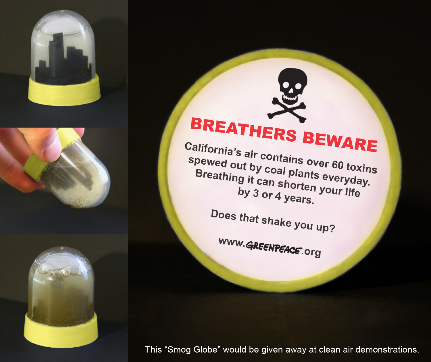green-peace-smog-campaign-smog-globe Greenpeace Ad Campaign Targeting Smog in California - "Smog Globe" giveaway item