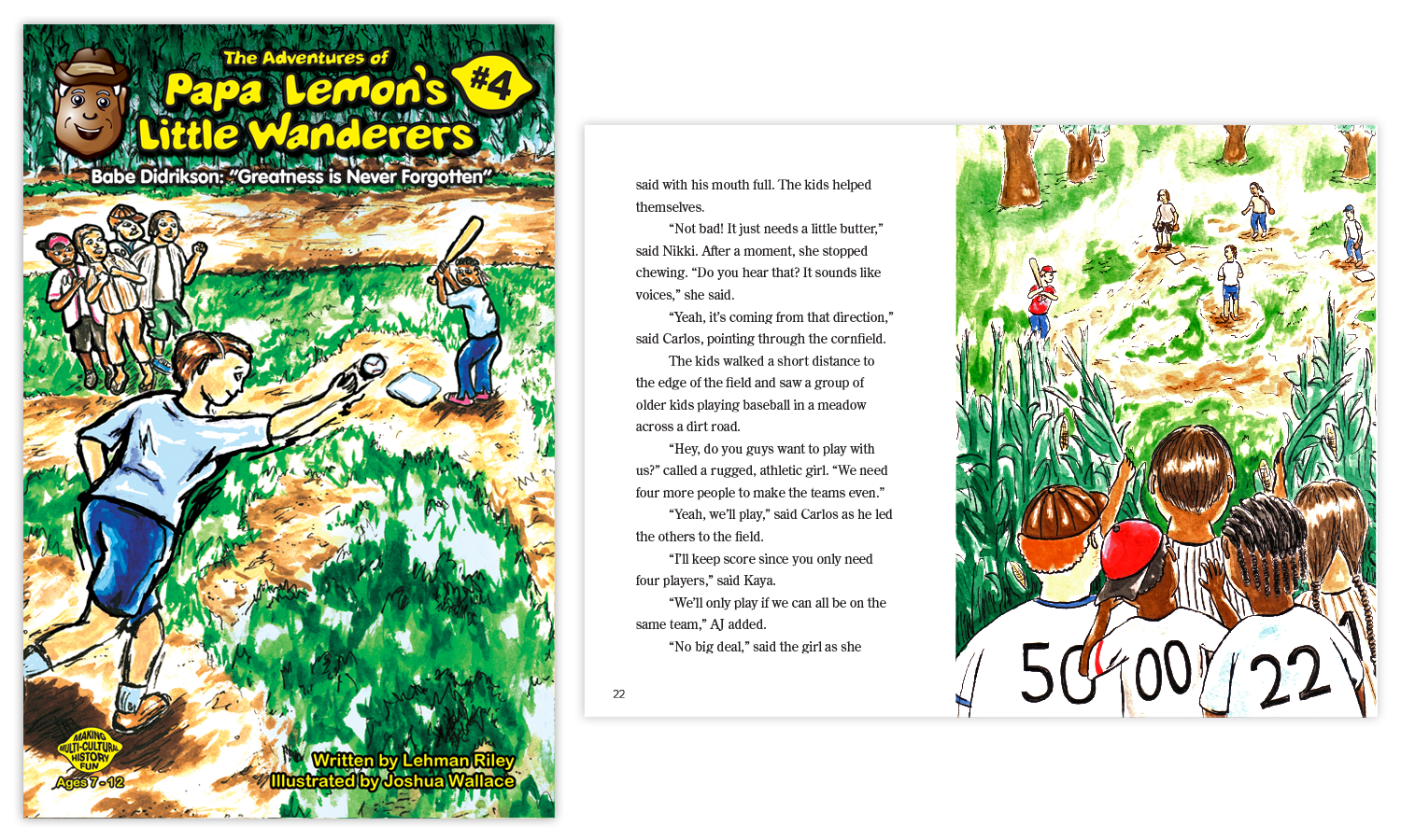 papa-lemon-book4 Twin Cities Childrens Book Illustrator Josh Wallace "The Adventures of Papa Lemon's Little Wanderers, Book 4: Babe Didrikson: 'Greatness is Never Forgotten'"