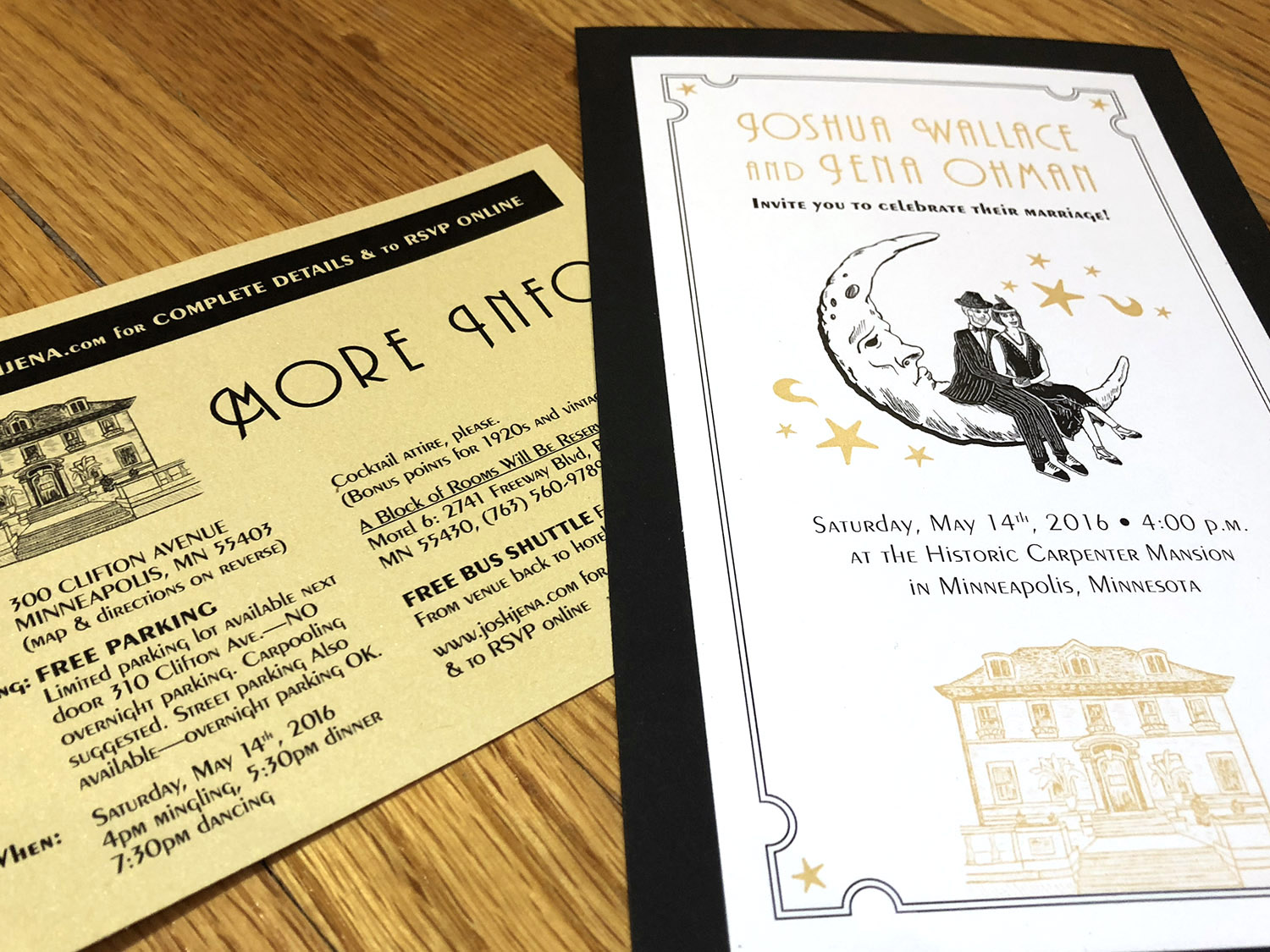 personal-wedding-invites-2 Twin Cities wedding Invitation design for a 1920s Themed Celebration